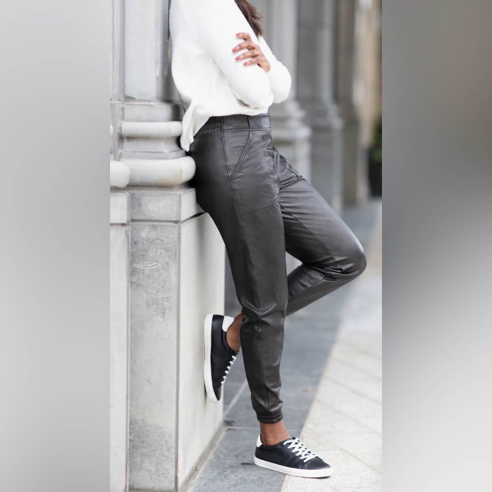 NWOT Spanx Leather Like Joggers